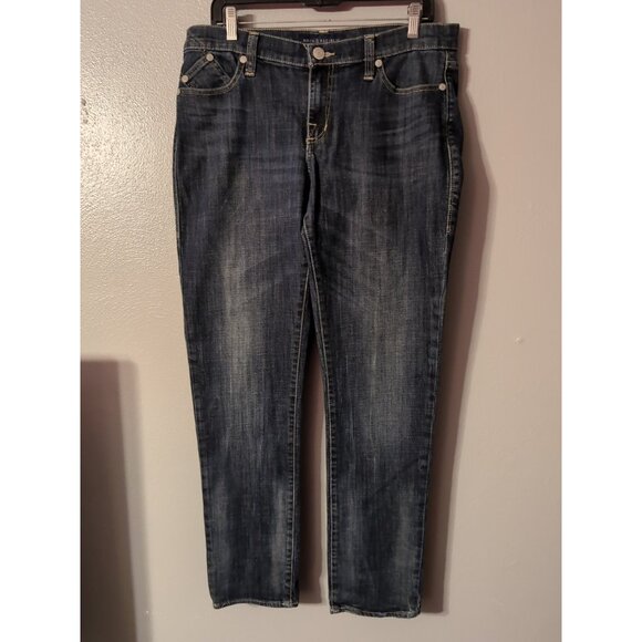 Rock Republic Berlin Women's Blue Dark Wash Denim Jeans Size 14 Skinny - Picture 2 of 9